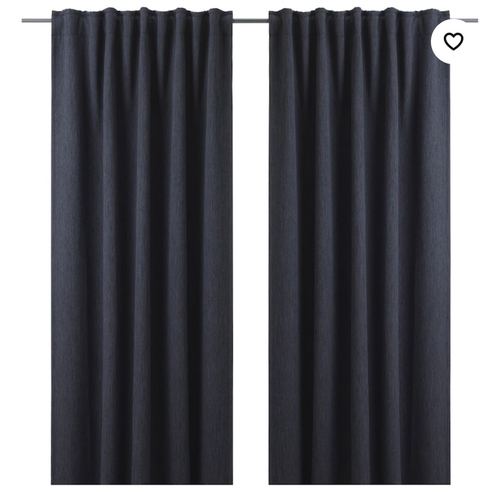 Navy Never Used Dagoga IKEA Curtains